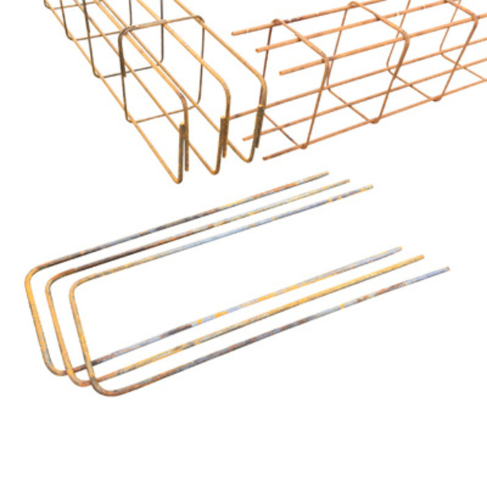 Wapeningskorf Ø12 3O 28 x 43 x 300 cm  inclusief verlengde haarspelden