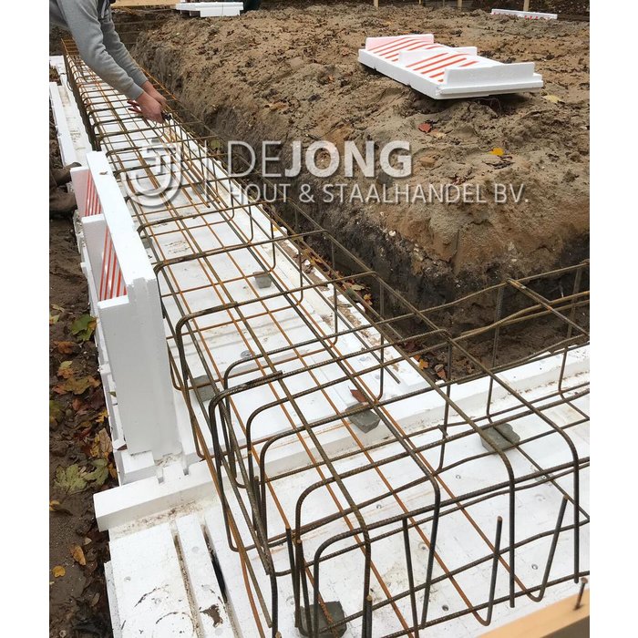 Isobouw Pakket a 4 stuks Isobouw Powerkist wandplaat 40 cm hoog  (4,8 m1)