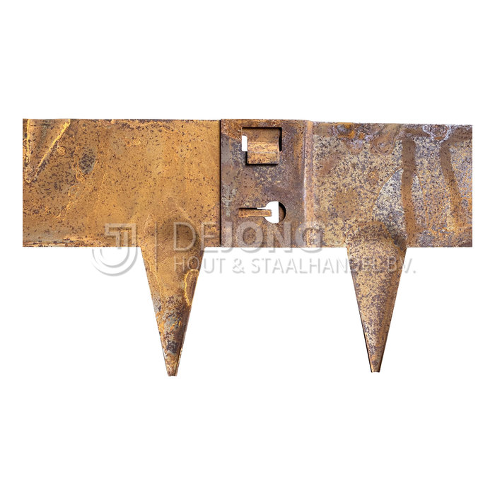 Cortenstaal kantopsluiting - 106 x 16 cm