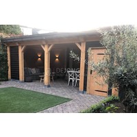 Prefab betonpoer - Antraciet glad met velling - 22 x 22 x 58 cm (t.b.v. paal 20 x 20) Prefab betonpoer - Antraciet glad met velling - 22 x 22 x 58 cm (t.b.v. paal 20 x 20)