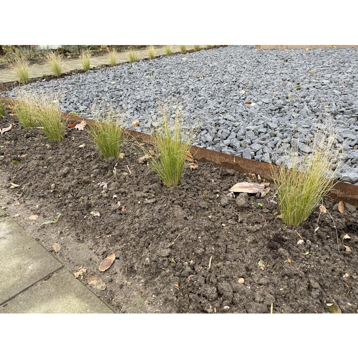 Cortenstaal kantopsluiting - 106 x 16 cm