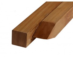 Hardhouten paal 6.5 x 6.5 x 300 cm - Glad geschaafd