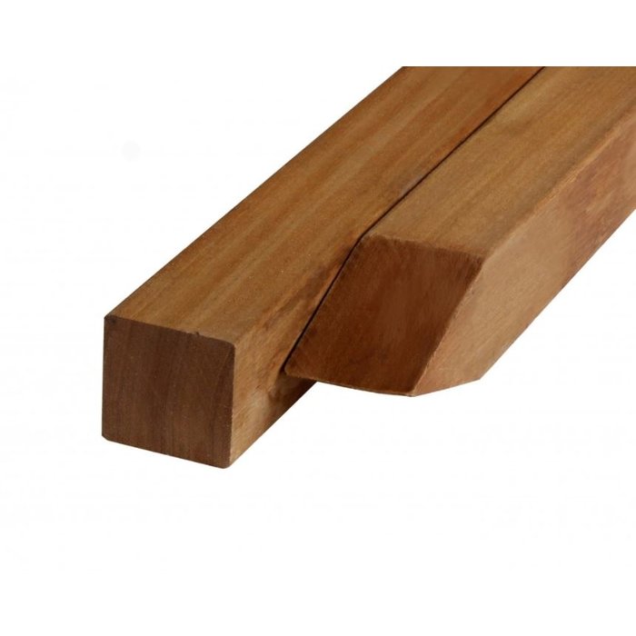 Hardhouten paal 6.5 x 6.5 x 300 cm - Glad geschaafd