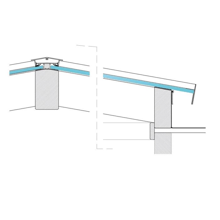Lichtstraat ongeïsoleerd - Zadeldak