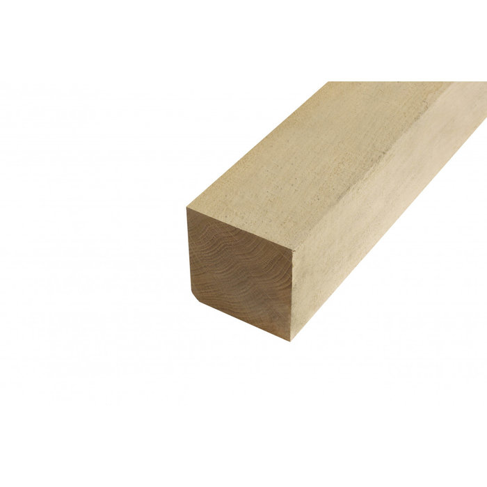 Eiken paal 12 x 12 cm fijnbezaagd