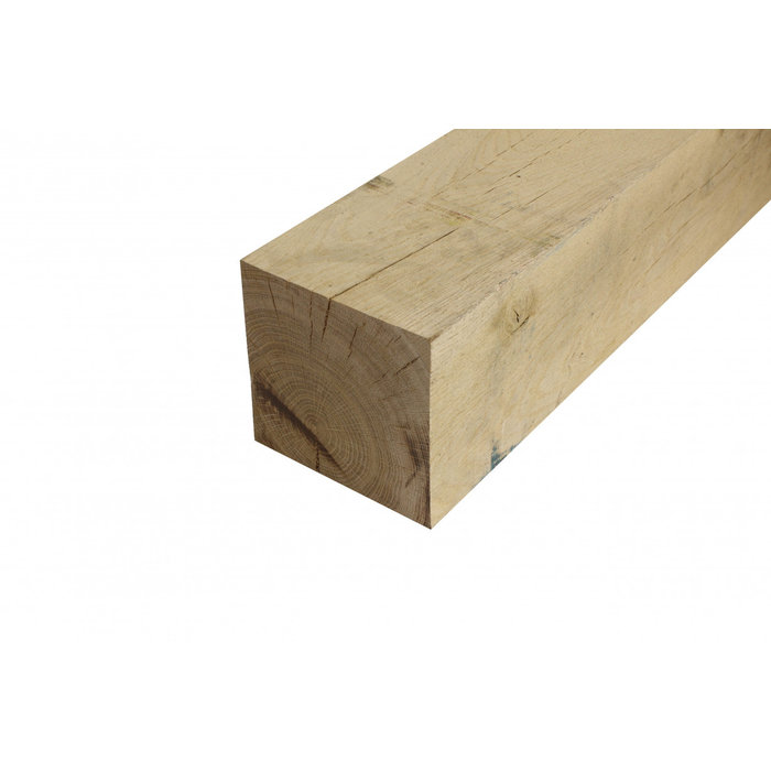 Eiken paal 20 x 20 cm fijnbezaagd