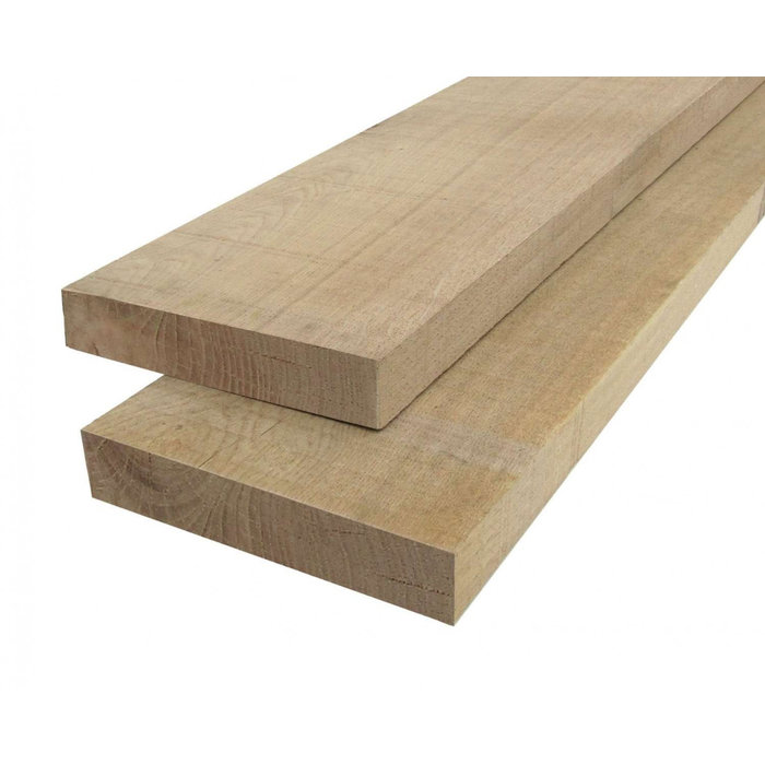 Eiken plank 2 x 20 cm fijnbezaagd