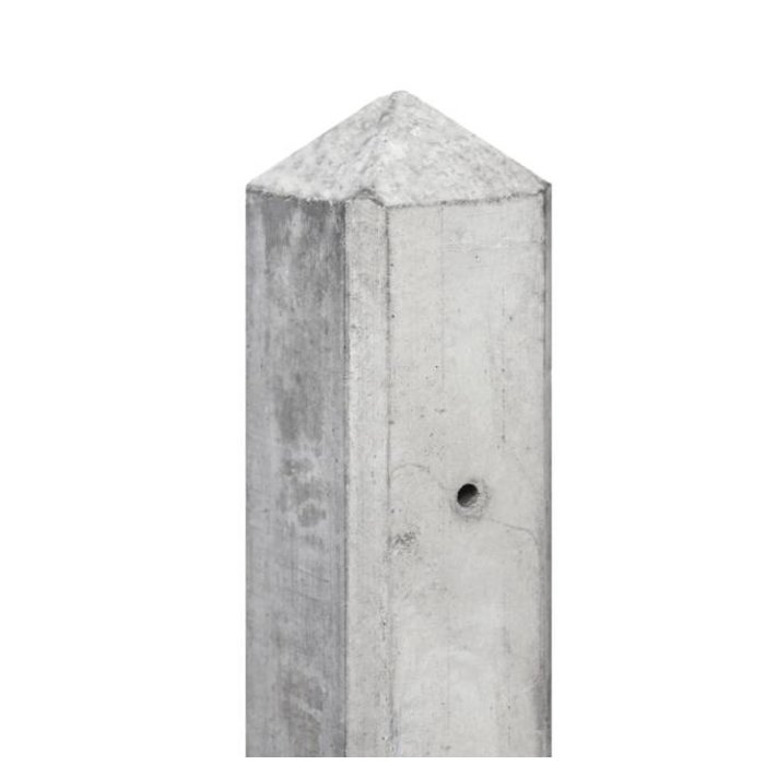 Betonpaal Schie diamantkop 10 x 10 x 280 cm - Grijs