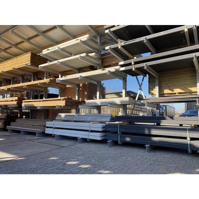 Betonpaal Schie diamantkop 10 x 10 x 280 cm - Grijs
