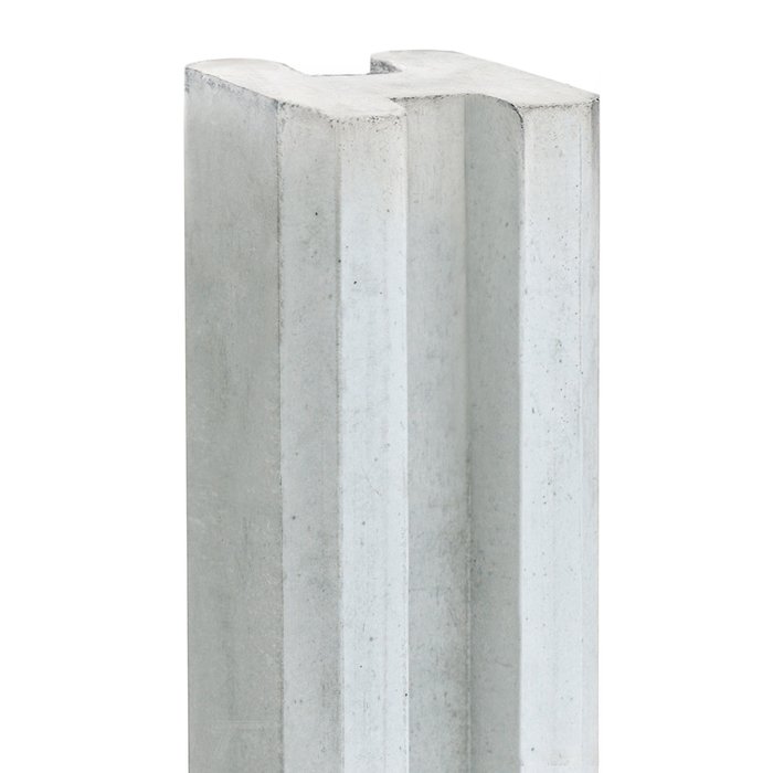 Beton sleufpaal Vecht 10 x 10 x 270 cm - Grijs