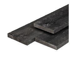 Zwart geïmpregneerde potdekselplank  2 x 19,5 x 400 cm