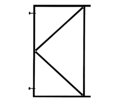 Stalen poortframe - Zwart Gecoat - incl. verstelbare ogen  - Diverse maten