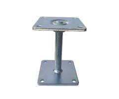 Plaatanker - verstelbare paalhouder op plaat verzinkt