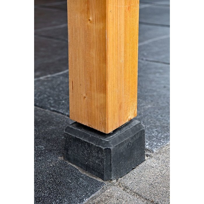 Betonpoer Deluxe Antraciet 15 x 15 x 60 cm - schroefhuls M16