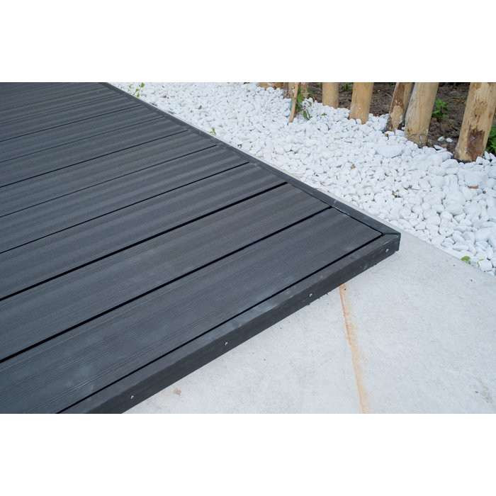 Composiet regel / randafwerking Budget 3 x 5 x 225 cm - Antraciet