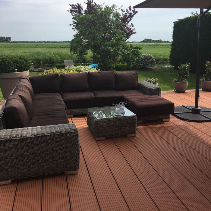 Composiet vlonderplanken DuoWood - 14,6 cm Havana