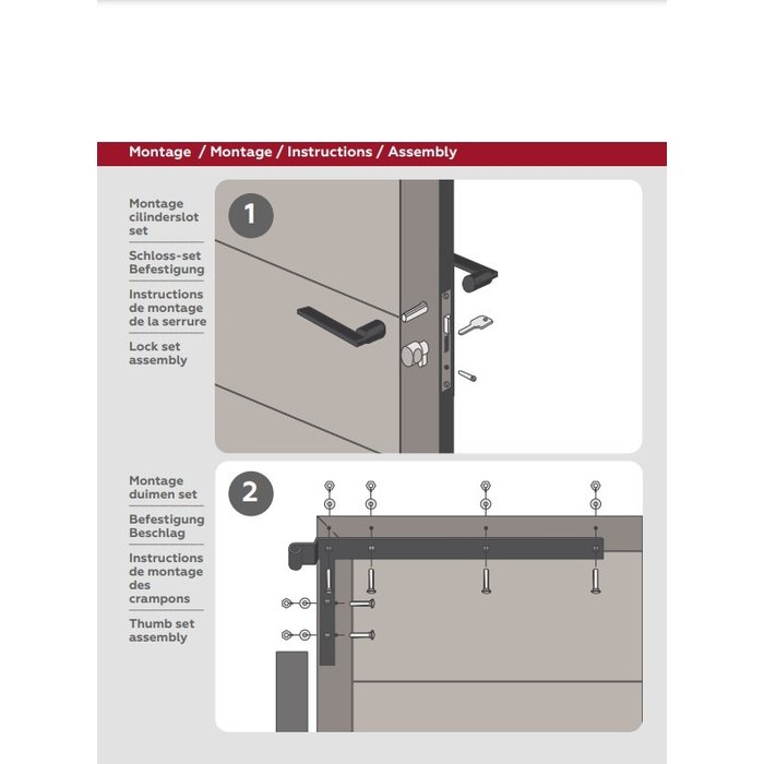 Elephant Composiet tuindeur Forte - Bruin / Alu incl. beslag