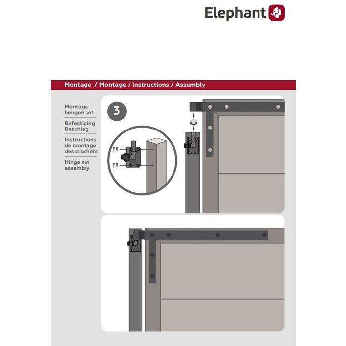 Elephant Composiet tuindeur Forte - Bruin / Alu incl. beslag