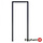 Aluminium kozijn t.b.v. tuindeur 90 cm breed - Geanodiseerd, of antraciet