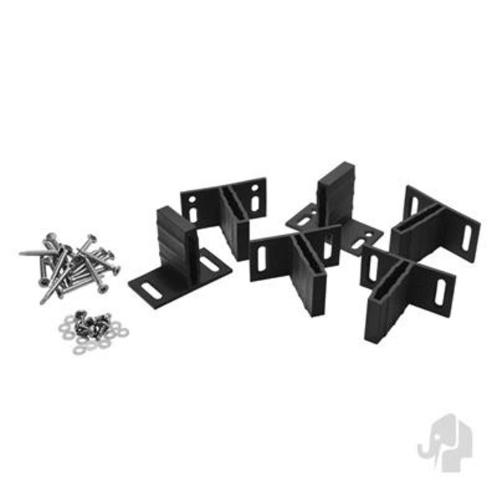 Elephant  T-beslagset a 6 stuks incl. schroeven - Antraciet Aluminium