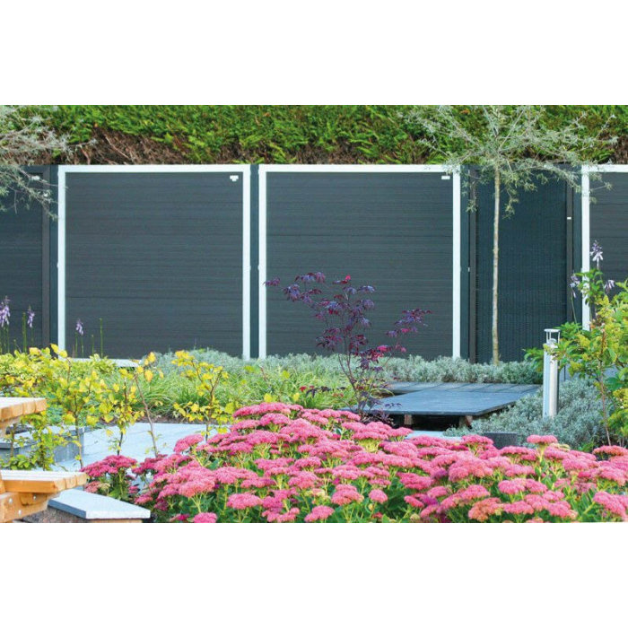 Elephant Composiet Forte tuinscherm - Antraciet / Alu