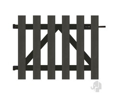 Luxe composiet tuinpoortje - H80 x B100 cm incl. beslag