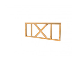 Douglas hekwerk met kruis - hoogte 73 cm