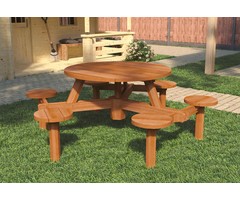 Picknicktafel rond Amsterdam - hardhout