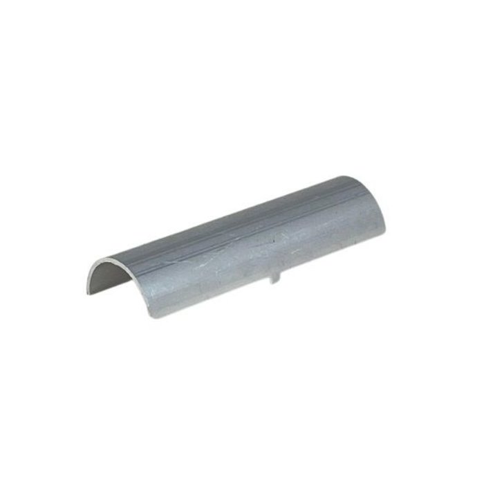 Koppelplaatje t.b.v. Aluminium daktrim met kraal