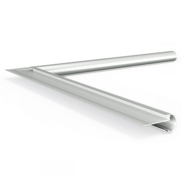 Aluminium Daktrim binnenhoek 2,7 x 4 cm met kraal