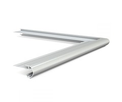 Aluminium Daktrim buitenhoek 2,7 x 4 cm met kraal