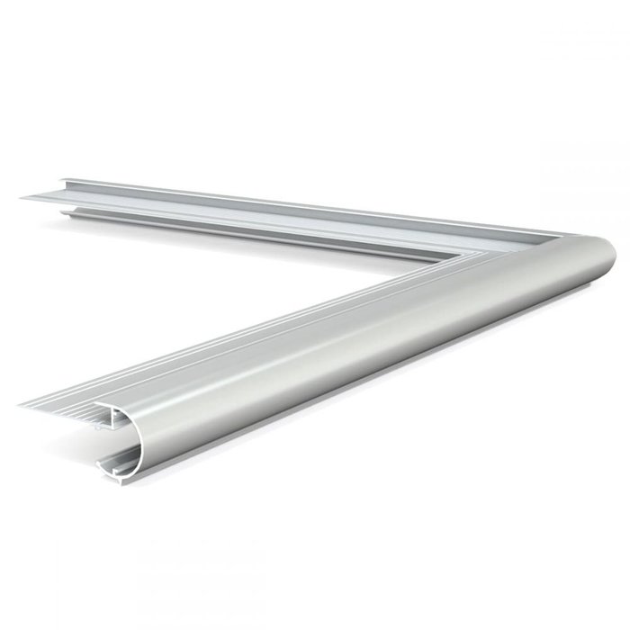 Aluminium Daktrim buitenhoek 2,7 x 4 cm met kraal