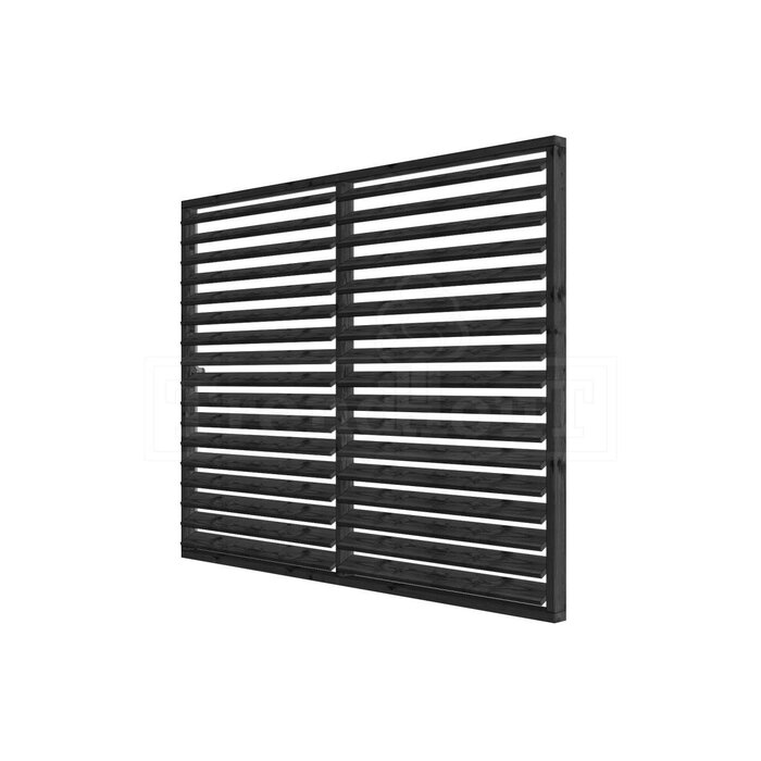 Douglas Louvre horizontaal Draaibaar Zwart - uitvoering naar keuze