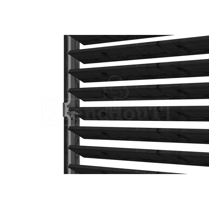 Douglas Louvre horizontaal Draaibaar Zwart - uitvoering naar keuze