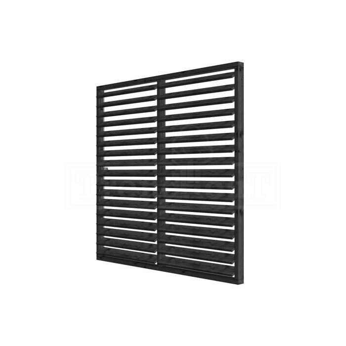 Douglas Louvre horizontaal Draaibaar Zwart - uitvoering naar keuze