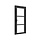 Steel Look enkele deur - dubbel glas