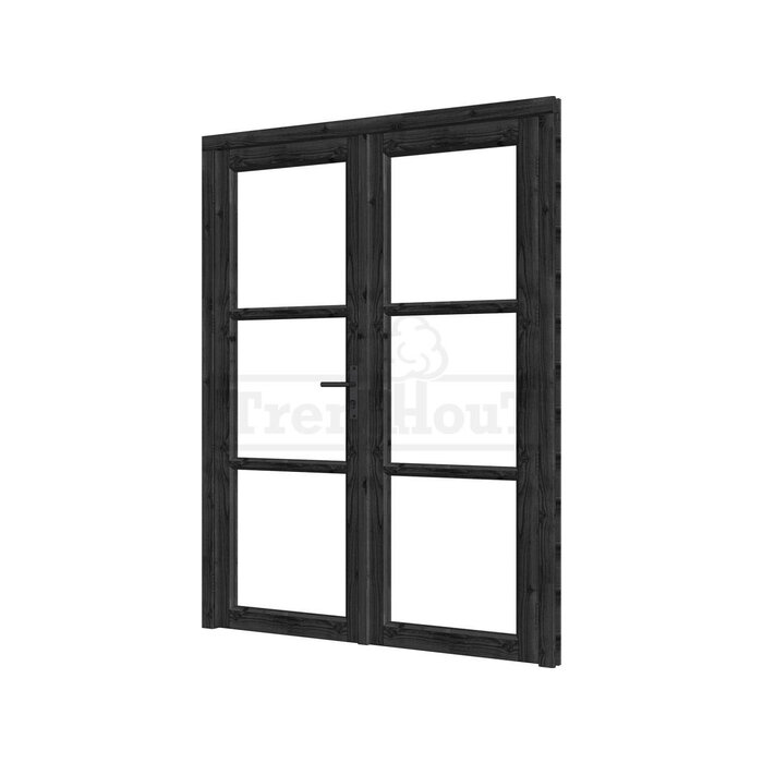 Steel Look dubbele deur - dubbel glas