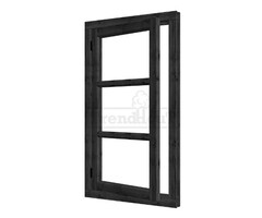 Steel Look vleugelraam hoog - dubbel glas