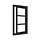 Steel Look vleugelraam hoog - dubbel glas