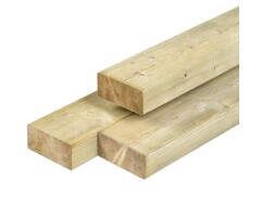 Vuren balk geschaafd FSC Mix 70% 4,4 x 9,5 cm - Geïmpregneerd