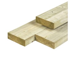 Vuren balk geschaafd 70% PEFC 4,4 x 14,5 cm - Geïmpregneerd