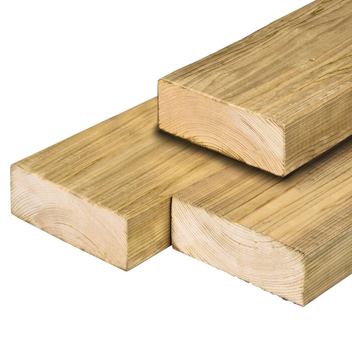 Vuren balk C24 geschaafd 70% PEFC 5,8 x 15,6 cm - Geïmpregneerd