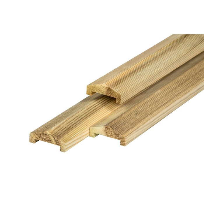 Afdeklat geimpregneerd piramide 4,5 x 8,8 x 180 cm