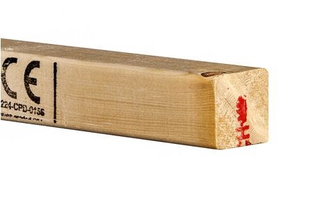 Vuren regel geschaafd 70% PEFC 4,4 x 4,4 cm
