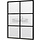 Steellook glaswand module B B163 x H220 cm - verdeling naar keuze