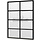 Steellook glaswand module B B163 x H220 cm - verdeling naar keuze