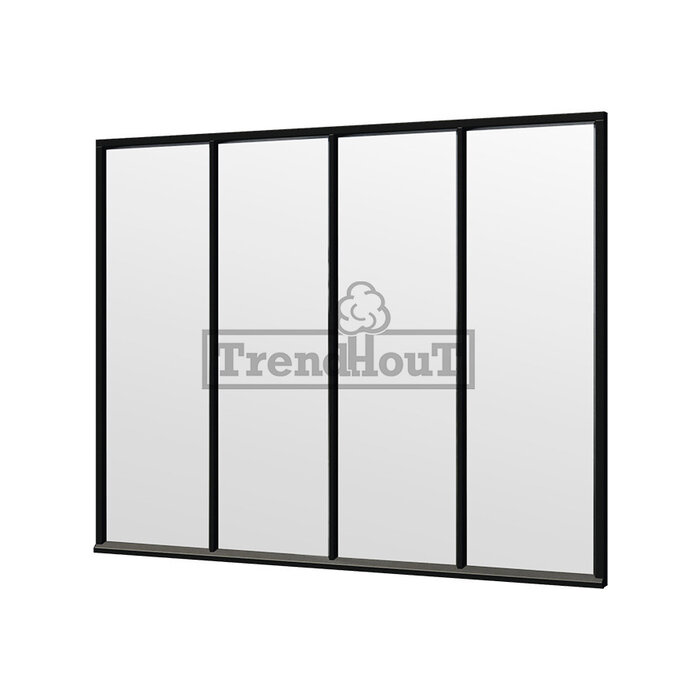 Steellook glaswand module C B276 x H220 cm - verdeling naar keuze