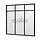 Steellook glaswand module H B223 x H220 cm - verdeling naar keuze