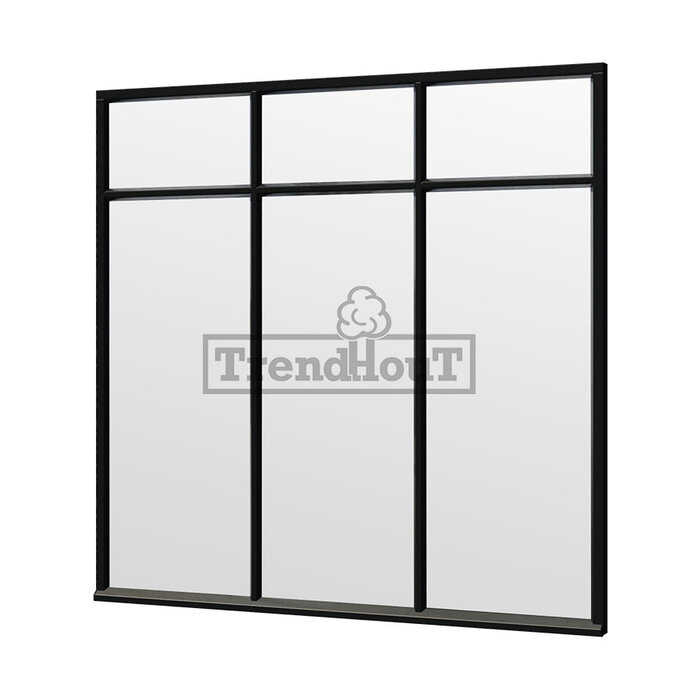 Steellook glaswand module H B223 x H220 cm - verdeling naar keuze