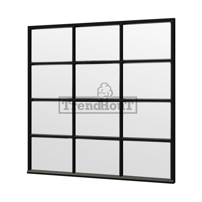 Steellook glaswand module H B223 x H220 cm - verdeling naar keuze